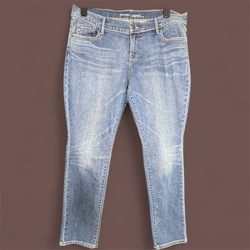 Old Navy Faded Light Blue Casual Straight Leg Ankle Jeans